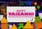 Happy Vaisakhi Punjabi religious holiday background for New Year festival of Punjab India