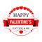 Happy Valentine Day isolated icon winter holiday