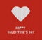 Happy Valentine Day knitted greeting card