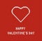 Happy Valentine Day knitted greeting card with heart