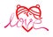Happy valentine day. love kissing symbol
