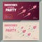 Happy valentine day party flyer template design. Love holiday po
