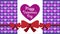 Happy Valentine day with pattern love background animation ribbon