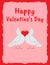 Happy Valentine Day Poster Doves Holding Red Heart