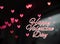 Happy Valentine Day Special Greeting Card With Red Hearts And Beautiful Typography Text.