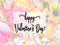 Happy valentine day wishes background copy space pink yeelow roses spring summer flowers background copy space floral