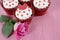 Happy Valentine red velvet cupcakes