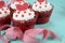 Happy Valentine red velvet cupcakes