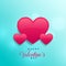 Happy valentine`s day awesome greeting design