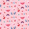 Happy Valentine`s day background or wrapping paper.