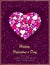 Happy Valentine`s Day banner, poster, greeting card, invitation card,  postcard with many pink, white, crimson hearts and text