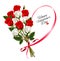 Happy Valentine`s Day beautiful background with roses