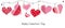 Happy Valentine\'s Day card with hanging doodle heart vector background