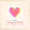 Happy Valentine\'s Day Card. Heart Stereo effect. Template for de