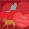 Happy Valentine`s Day - Cats collection