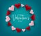 Happy Valentine`s day circular banner. Love 3d hearts in circle design concept banner template background