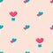 Happy Valentine\\\'s day concept. Seamless pattern with cute balloons, aerostat, hearts on pink background.