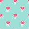 Happy Valentine\\\'s day concept. Seamless pattern with cute balloons on pink background. Aerostat, hearts seamless background