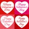 Happy Valentine`s day. Frames with a background from falling hearts and with an inscription to Valentine`s Day.