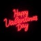 Happy Valentine`s day glowing script lettering inscription, vector neon sign. Valentine`s day neon sign.