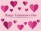 Happy Valentine\'s Day. Greeting card with hearts shadows. Love. The pattern for greeting cards and wrapping paper.