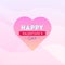 Happy valentine`s day hearth love sign vector illustration