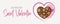 Happy Valentine\\\'s Day, lettering in French. Chocolate candy with heart-shaped box