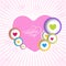 Happy valentine\'s day love Greeting Card with Color full Heart .