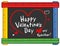 Happy Valentine`s Day, Love my Teacher, Chalkboard Ruler Frame