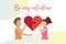 Happy Valentine`s day, love and romantic, sweet relationship concept. Young couple connect jigsaw puzzle in heart shape together