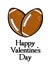 Happy Valentine`s Day - lovely lettering quote for football season.