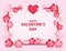 Happy valentine`s day. Object background with holiday. Concept valentine vector illustration