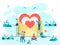 Happy Valentine`s day Ð¡oncept Vector Illustration