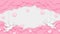 Happy Valentine\\\'s Day. Pink clouds or nubes and hearts with amour or cupid on a transparent background.