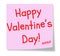 Happy Valentine\'s Day Pink Sticky Note