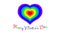 Happy Valentine`s Day. Rainbow Heart Drawing