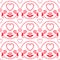 Happy Valentine`s Day! Seamless patterns with hearts, flowers, dots and circles.