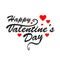 Happy Valentine`s day simple typographic