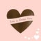 Happy Valentine`s Day, Stylish chocolates heart shaped, isolate on background