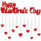 Happy Valentine`s day. Vector illustration letters with arrow for background.