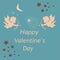 Happy Valentine`s Day Vintage Hand Drawing Background With Hearts cupid