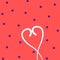 Happy Valentine's day wish greeting card, abstract background with colourful hearts, graphic design illustration wallpaper