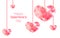 Happy Valentine\'s Day word with hanging pink polygon heart on wh