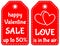 Happy valentine sale up to 50 love is in the air tag set