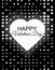 Happy Valentines Day, 14 February. Halftone dotted background for greeting card background with hearts. Graphic design