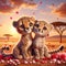 A Happy Valentines Day Adorable Lovable Cheetah Couple Zoo Animals Winter AI Generated