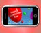 Happy Valentines Day Balloons On Mobile Show Love