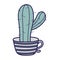 Happy valentines day cactus in striped coffee cup