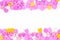 Happy Valentines Day candy hearts double border over white