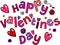 Happy Valentines Day Cartoon Doodle Text